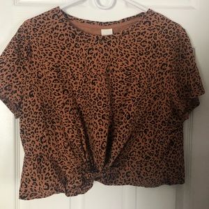 Cheetah print crop top